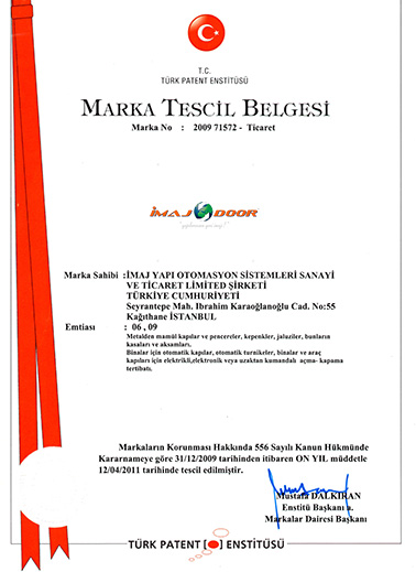 Marka Tescil Belgesi